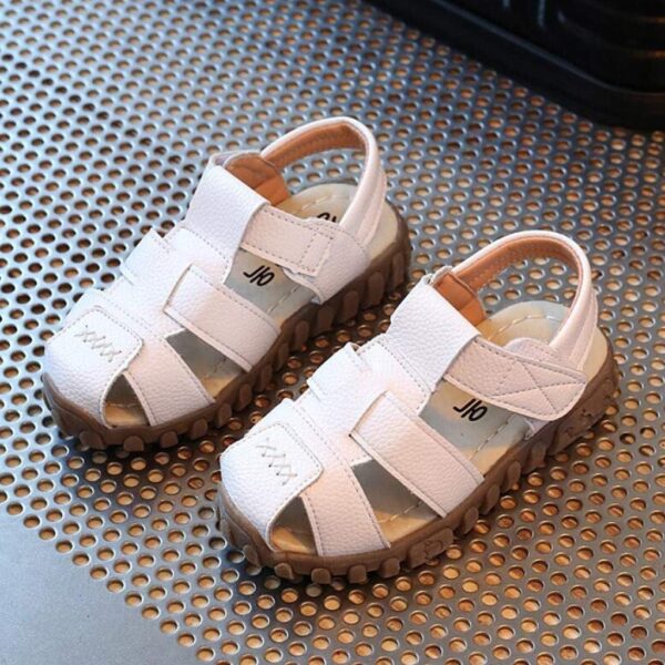 Amaone Boys Dress Shoes Size 4 Baby Fashion Summer Children Casual Shoes Kids Girls Sneaker Sandals Boys Baby Shoes Girl Rubber Shoes (White, 18-24Months) - Image 2