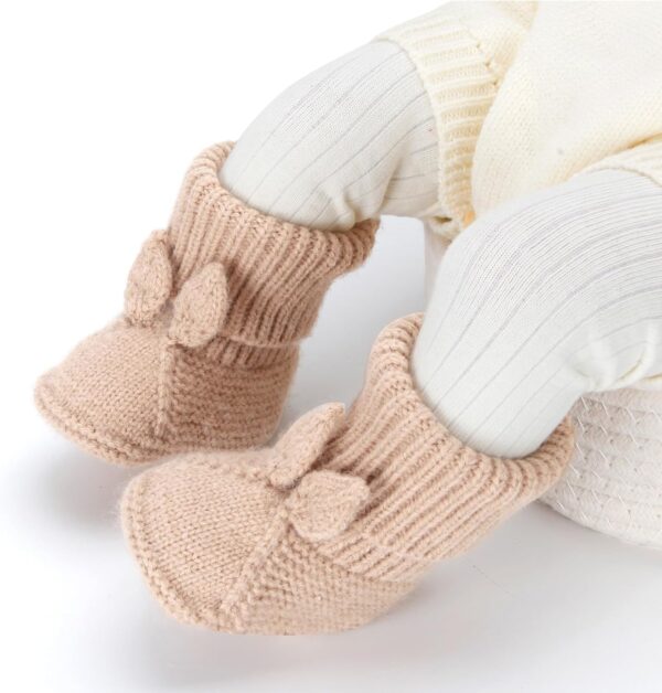 Loyfoky Baby Booties Newborn Babe First Walkers Knit Boots Warm Knit Crib Shoes Crochet Soft Infant Sock for Boy Girl - Image 3