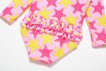 BONVERANO Infant and Baby Girl Swimsuits/Rashguard One Piece UPF 50+ Sun Protection Ruffle Zipper with Sun Cap. - Image 7