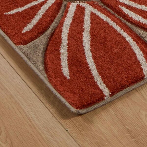 Rugs4sale Vogue Beige 1.4cm Thick Pile Modern Area Rug Living Room, Bedroom, Office And Home Decor l Ideal For Kids Room, Dining Hall, Indoor/Outdoor Carpet Mat (Beige/Terracotta-120x170cm) - Image 4