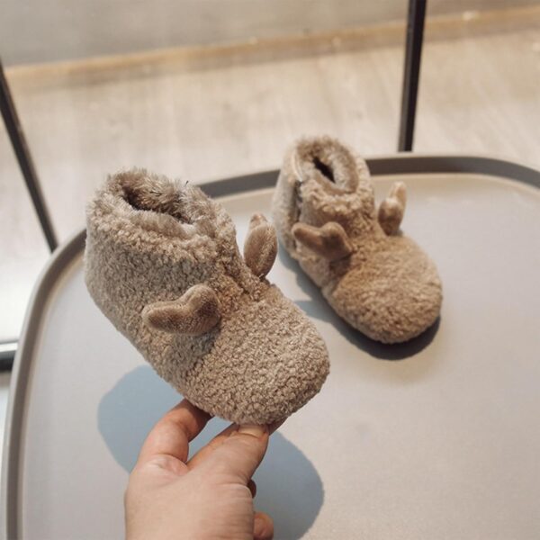 Infant Baby Boys Girls Classic for Boys and Girls Flat Plush Warm and Comfortable Cartoon Sheep Shape Boys Size 13 Shoes - Image 3