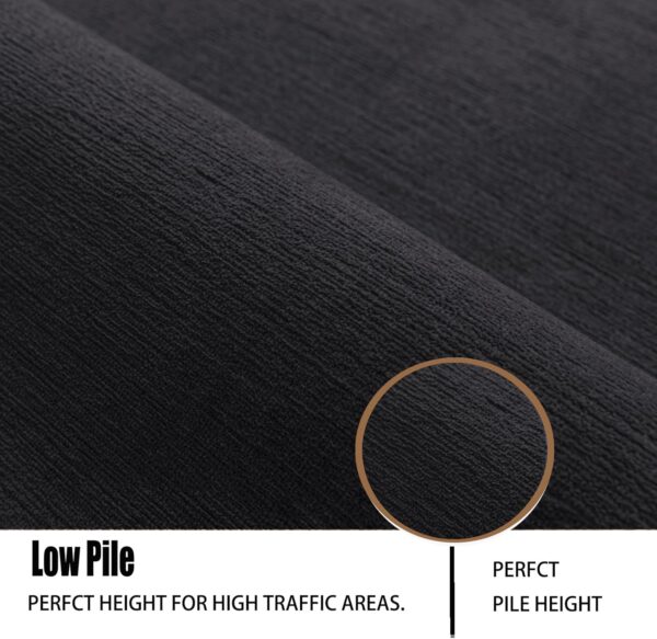 Ceneco Pink Rugs for Bedrooms,Short Pile Rugs Lving Room,Non Slip Washable Bedside Rug, Soft Low Pile Rug for Kids Room,Indoor Office Mat,Lounge Soft Carpet (Pink, 120x160cm) - Image 2