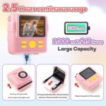 Kids Camera for Girls Boys, Kids Instant Print Camera Toy for 3-14 Year Old, 1080P HD Kids Digital Camera with Photo Paper Birthday Gifts for 3 4 5 6 7 8 9+ Year Old Girl 6 Colour Pens 32GB SD Card - Image 6