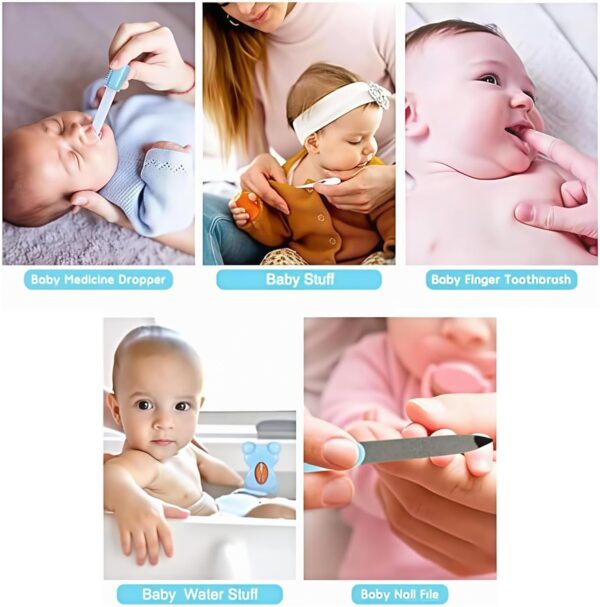 Baby Healthcare and Grooming Kit, Portable Baby Safety Care Set, Baby Essentials kit for Newborn (Blue 26 in 1) - Image 4