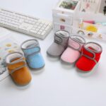 Baby Shoes Fleece Warm Booties Shoes Fashion Solid Color Non Slip Breathable Toddler Boots Baby Slippers - Image 4