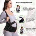 DOEOMK 5 in 1 Pregnancy Support Belt, Pregnancy Seat Belt with Shoulder Straps, Postpartum Belly Wrap, Maternity Belly Bands & Support for Relieve Back, Pelvic, Hip Pain for Labour & Recovery (XL) - Image 6