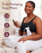 momcozy Hands Free Pumping Bra, Adjustable Breast-Pumps Holding Bra, Pumping & Nursing in One - Image 2