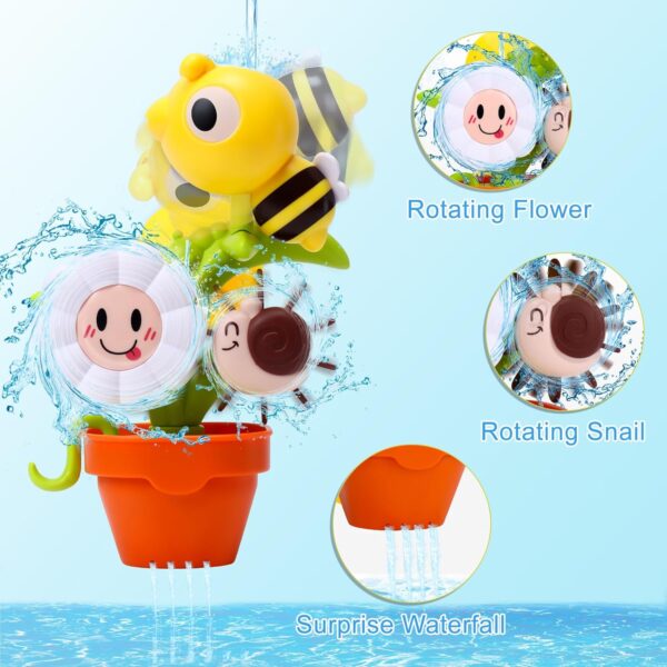 SOLMAN Bath Toys for 1 2 3 4 Years Old,Baby Bath Toys 6-12-18 Month,Toddler Bath Toys for 1-3 Year Old Girls Boys Gifts,Toys for 1 2 3 Year Old Boys Girls,Sensory Bath Toys for Baby Toy 6 to 12 Month - Image 2