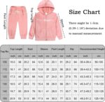 Happy Cherry Girls Tracksuit Set 2 Piece Velour Zip Up Hoodie and Joggers Bottom Outfits Kids Winter Autumn Lounge Wear Sets Fleece Sports Activewear 2-9 Years - Image 3