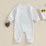 Geagodelia Newborn Baby Boy Letter Printed Little Brother Round Neck Long Sleeve Outfit Clothes Jumpsuit Sweatshirt Pullover Set - Image 2