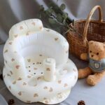 JIAMIAN Baby Inflatable Seat, Portable Baby Chair, Baby Sofa Inflatable Stool, Seated Floor Seat, Seated Inflatable Baby Seat, with Built-in Air Pump, Suitable for Infants Aged 3-36 Months - Image 3