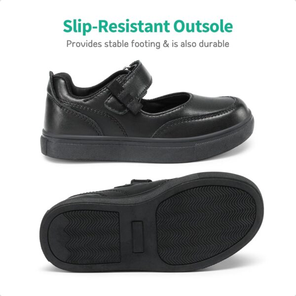 DREAM PAIRS Kids Girls Mary Jane Sneakers Strap Toddler Little Girls School Shoes Soft Walking Party Flat Shoes - Image 2