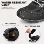 UOVO Boys Trainers Kids Walking Shoes Low-Top Sneakers Children Waterproof Trekking Hiking Footwear Running Shoes Black Blue Gray Size 9 UK Child to 5.5 UK - Image 4