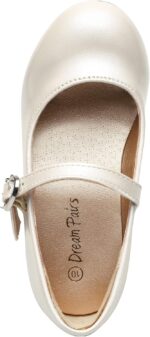 DREAM PAIRS Girls Mary Jane Low Heel Princess Flower Wedding Party Pump Dress Shoes - Image 5