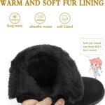 festooning Girls & Toddler' Faux Fur Shearling Style Boots, Girls Warm Winter Flat Non-Slip Zip Snow Boots for Indoor Outdoor(Toddler/Little Kid/Big Kid) - Image 2