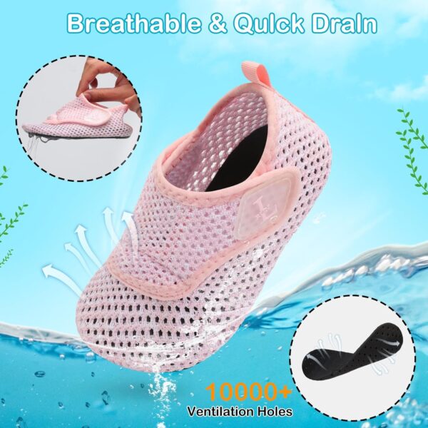JOINFREE Toddler Girls Boys Water Shoes Quick-Dry Non-Slip Aqua Shoes Breathable Infant Water Socks for Swim Pool Beach - Image 3