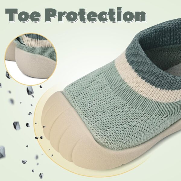 MK MATT KEELY Baby Boy Girl Shoes Toddlers Barefoot Trainers Baby Walking Sock Shoes with Anti Slip Rubber Sole - Image 5