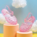 CENCIRILY Toddler Girls Jelly Sandals Soft Rubber Sole Closed Toe Glitter Sparkle Summer Beach Holiday Princess Dress Up Shoes - Image 4