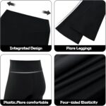 KAKU NANU Girls Flared Leggings 2 Pcs,5-12 Years High Waisted Black Grey School Trousers Yoga Pants Sports Dance Joggers Leggings - Image 6