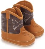 Clearance Baby Cowboy Boots Baby Girls Boots First Walking Shoes Infant Western Cowgirl Boots Bootie with Anti-Slip Soft Sole for 0~12 Months