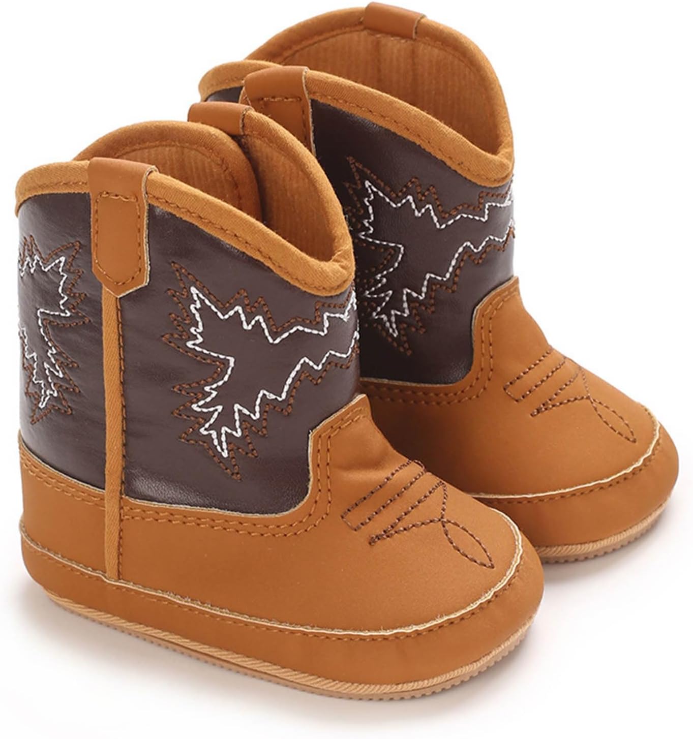 71Vv9NBQML._AC_SL1500_.jpg Clearance Baby Cowboy Boots Baby Girls Boots First Walking Shoes Infant Western Cowgirl Boots Bootie with Anti-Slip Soft Sole for 0~12 Months - Image 1