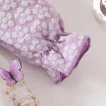 Valcatch Toddler Baby Girl Summer Dress Ruffle Long Sleeve Round Neck Button Bow Butterfly Mesh Dress with Hairband for 1-3 Years - Image 4