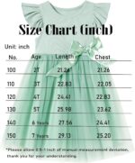 Beganly Girls Tulle Dress Toddler Ruffle Sleeves Bow Princess Party Casual Tutu Dresses - Image 3
