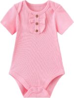 Newborn Baby Short Sleeve Bodysuit Baby Grow Cotton Vest 5-pack, 0-12 Months - Image 2