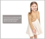 Lilax Little Girls' Knit Long Sleeve Button Closure Bolero Cardigan Shrug - Image 3