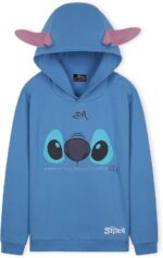Disney Stitch Hoodie for Girls Teens, Warm Hooded Sweatshirt Soft Fashion Jumper Casual Activewear Long Sleeve Pullover Stitch Gifts