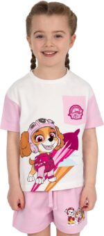Paw Patrol Girls Tshirt And Shorts | Skye Kids Clothes | Skye Cotton T Shirt And Girls Shorts | Ages 18 Months To 8 Years - Image 2