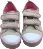 GladRags Younger Girls Canvas Trainers, Pumps, Plimsolls with Hook & Loop Strap, Infant Size 5-12 - Image 3
