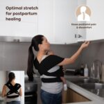 ELDOMA Black Baby Wrap Carrier - Lightweight, Breathable Baby Sling, Hands Free Baby Carrier Sling, Baby Carriers for Newborn, Infant - Image 4