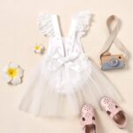 RWYBEYW Baby Girl first Birthday Outfit Ruffle Lace Romper Princess Tutu Dress Shiny ONE Cake Smash Photoshoot Party Outfit - Image 4