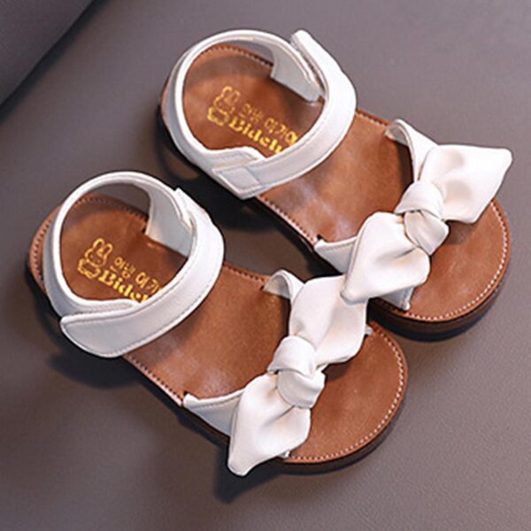 Daclay Girl's Sandals Soft Sole White Princess Comfortable Boys Kids Sandals - Image 2