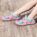 Mateju Kids Water Shoes for Kids Girls Boys, Unisex Toddler Swim Aqua Shoes Quick Dry Non-Slip Lightweight Barefoot Beach Shoes for Summer Swimming Pool Sport Surf, Geometric Patterns - Image 4