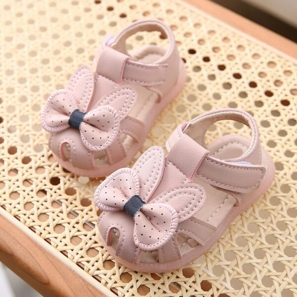 Toddler Baby Girl Shoes Breathable Shoe Dew Toe Shoe Bag Head Sandals Girl Sandals Baby Soft Shoe Covers Sandals for 0 to 2 Years Toddler Girl Sandals - Image 2