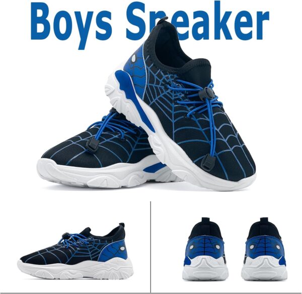 maxvinci Boys Trainers Kids Running Shoes PE Trainers Breathable Sports Tennis Sneakers Slip-On Outdoor Athletic Walking Shoes - Image 3
