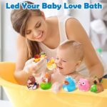 SCIONE 12PCS Rubber Ducks Bath Toys Colorful Bath Ducks Toys for Baby Shower Awards Easter Party Bag Fillers for Kids Classroom Gift Exchange - Image 6