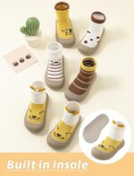 Happy Cherry - 1/2 Pairs Baby Toddler Boys Girls Slipper Socks Anti Slip Non-slip Indoor Floor Shoes Socks Newborn Cotton Grip Socks with Rubbe Sole for 0-36 Months - Image 6