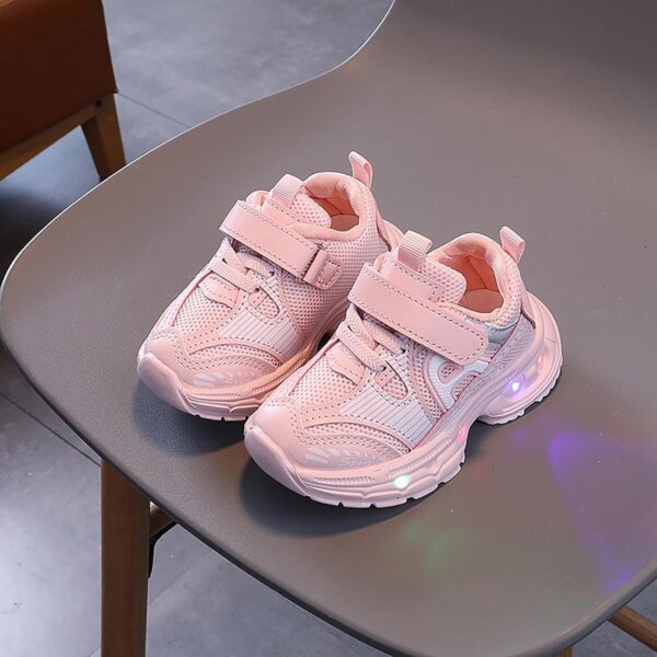 SRTUMEY Kids Baby Girls Boys Sneakers Toddler Non Slip Led Light Up Trainers Christmas Luminous Walk Shoes Girl Boy Birthday Gifts - Image 3