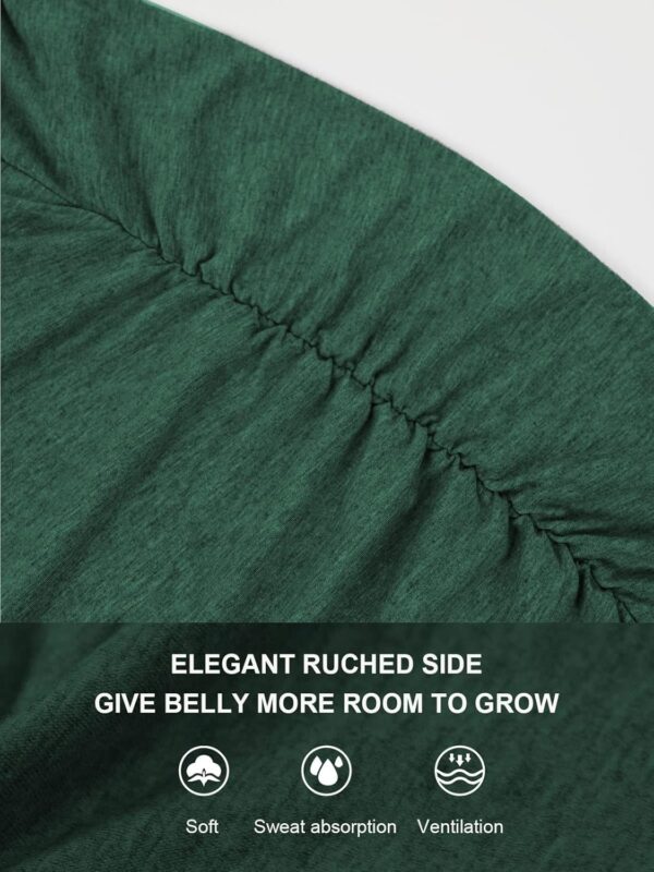 Love2Mi 3PCS Maternity Shirt Short Sleeves Maternity Wear T-Shirt Casual Maternity Tops - Image 4