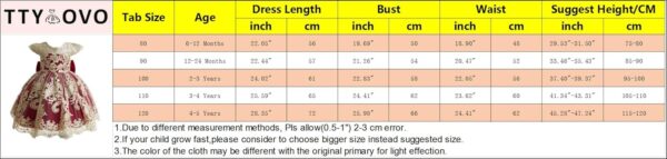 TTYAOVO Baby Girls Embroidered Tulle Flower Princess Bridesmaid Wedding Birthday Party Long Sleeves Dress - Image 7