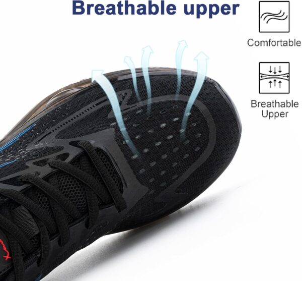 Trainers Mens Running Shoes Sports Sneakers Mens Walking Shoes Lightweight Gym Shoes Breathable Trainers for Men Air Cushion Casual Jogging Shoes Black Blue Green Red UK 6-11 - Image 2