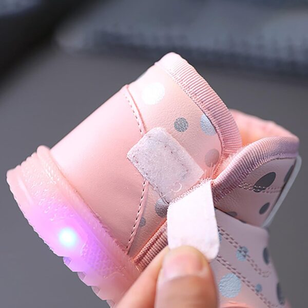 SRTUMEY Toddler Girl LED Walking Sneaker Light up Shoes for Boys Girls Birthday Gifts for Kids Baby Trainers Athletic Sport Shoes - Image 4
