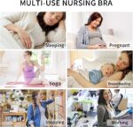INTLMATE 3 Pack Women's Nursing Bra Seamless Wireless Night Sleep Nursing Maternity Bra Sleep Bralette with Removable Spill Prevention Pads and Bra Extenders - Image 7