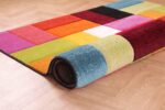 Quality Handcarved Geometric Design Rainbow Bedroom Living Room Multi Coloured Rug Largo Multi Runner 66x230 cm (2'1"x7'7") - Image 6