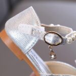 FGUUTYM Spring and Sandals Dress Performance Dance Shoes Mesh Rhinestone Pearl Buckle Sandals Toddler Boy, silver, 8.5 UK - Image 7