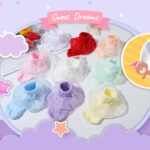 FRIUSATE 9 Pairs Baby Girl Frilly Socks, White Lace Soft Comfortable Cotton Colorful Lace with Bowknot Ankle Socks for Newborn Baby Girls - Image 7