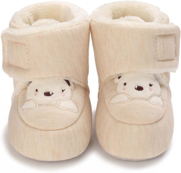 SRTUMEY Toddler Children Winter Snow Boots Kids Fur Lined Ankle Windproof Shoes Baby Boys Girls Winter Boots for Toddler Children UK,Water-resistant Outdoor School Booties - Image 4